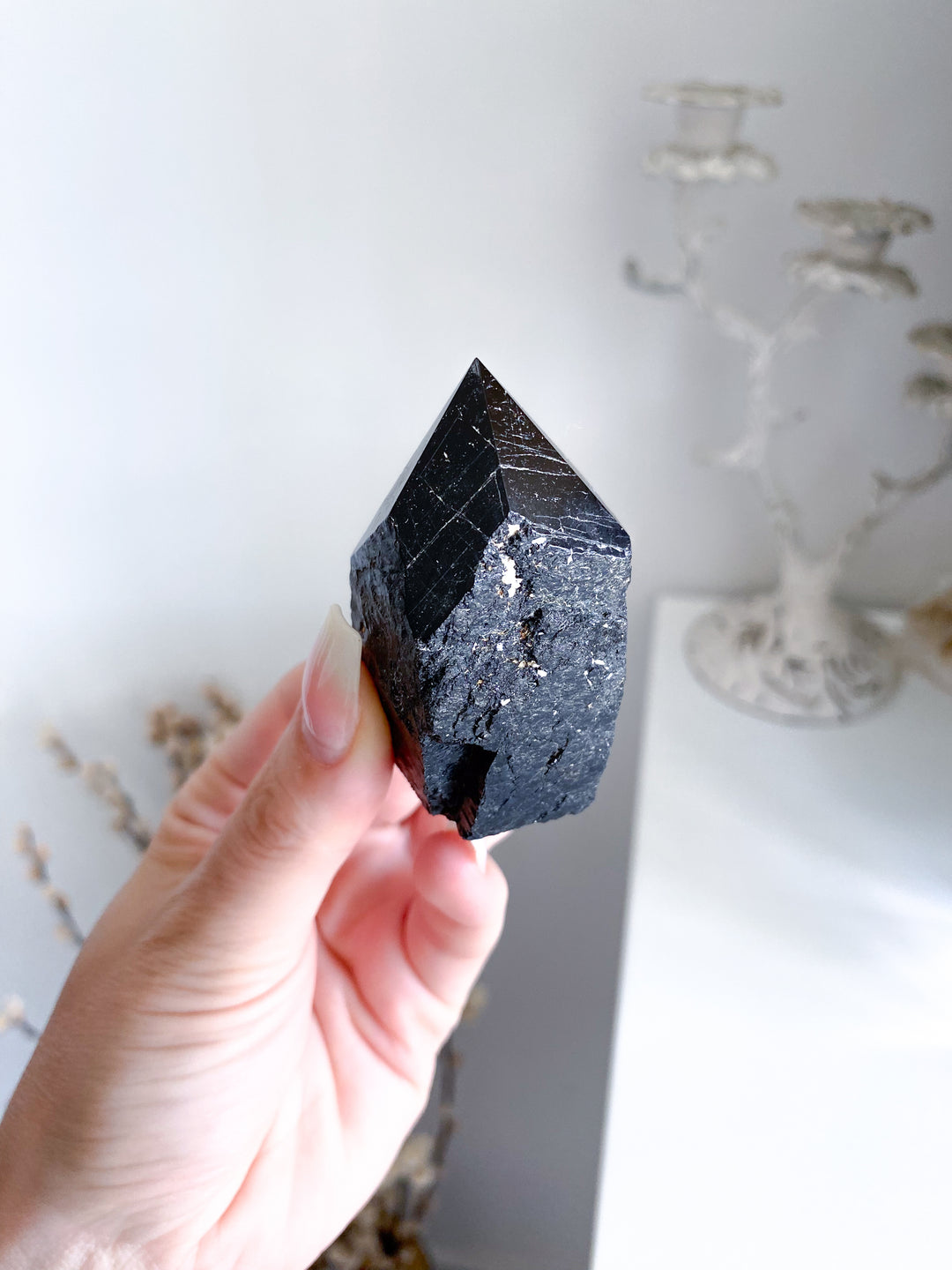 Black Tourmaline Top Polish Tower #6