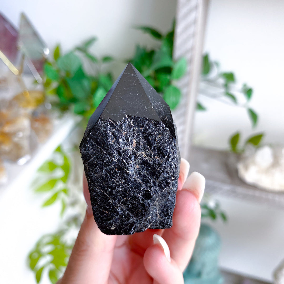 Black Tourmaline Top Polish Tower #6