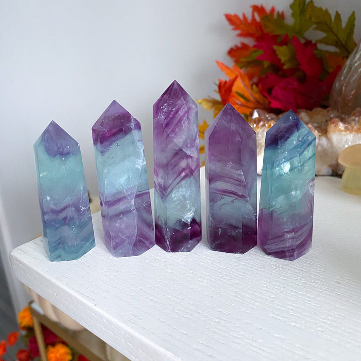 Rainbow Fluorite Tower 2.5 - 3" - Choose Your Piece