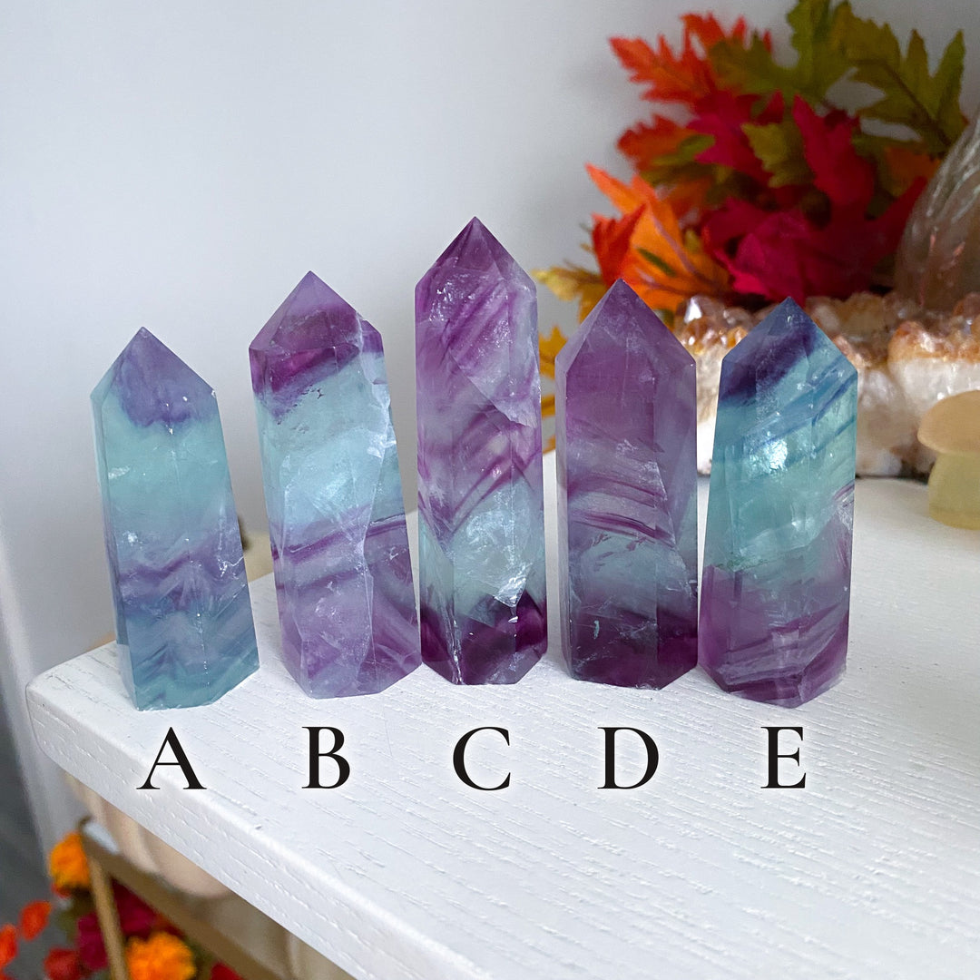 Rainbow Fluorite Tower 2.5 - 3" - Choose Your Piece