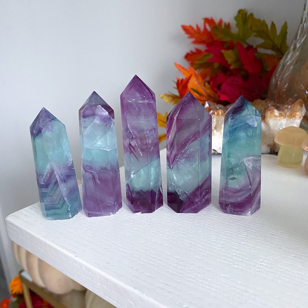 Rainbow Fluorite Tower 2.5 - 3" - Choose Your Piece