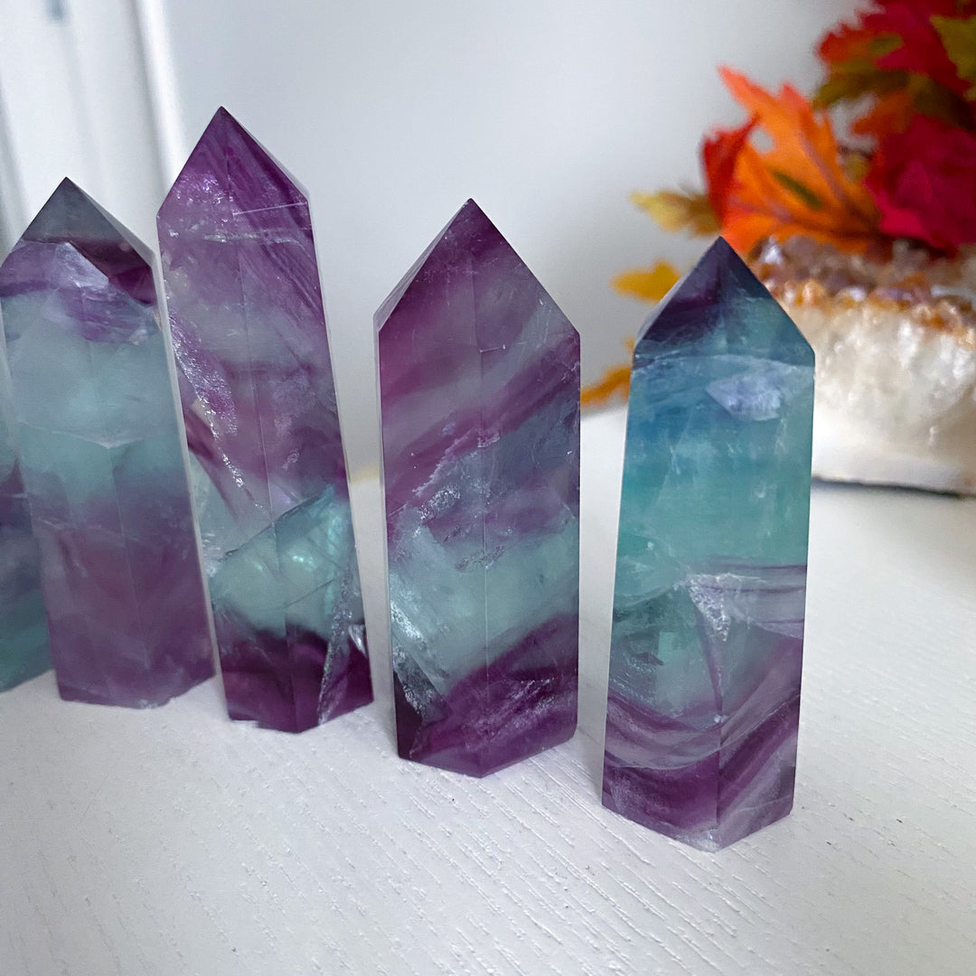 Rainbow Fluorite Tower 2.5 - 3" - Choose Your Piece