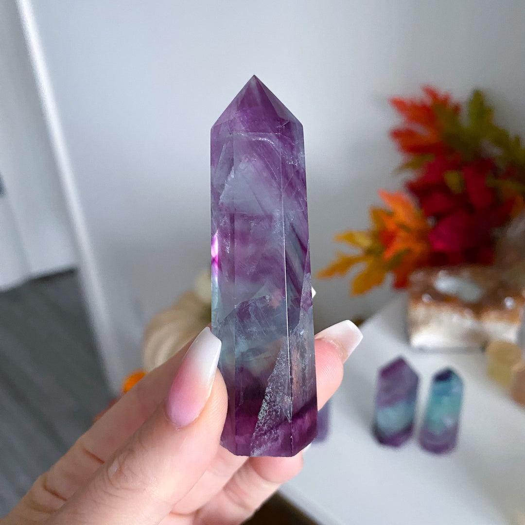 Rainbow Fluorite Tower 2.5 - 3" - Choose Your Piece
