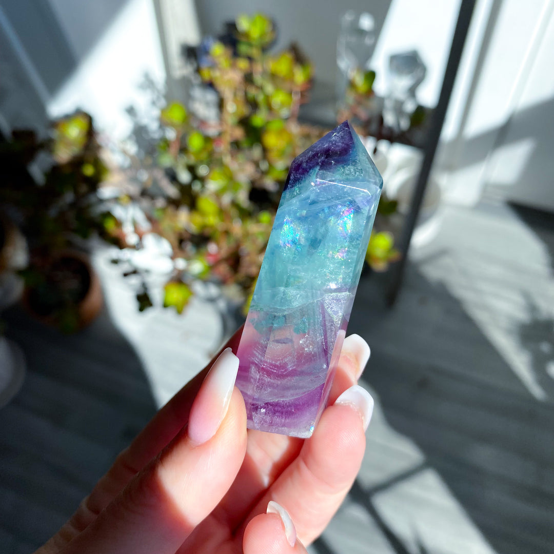 Rainbow Fluorite Tower 2.5 - 3" - Choose Your Piece