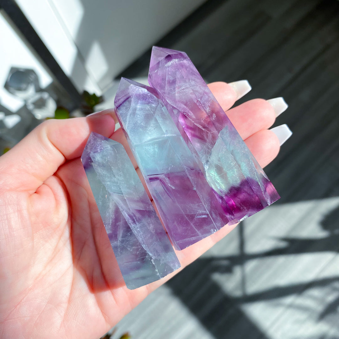 Rainbow Fluorite Tower 2.5 - 3" - Choose Your Piece