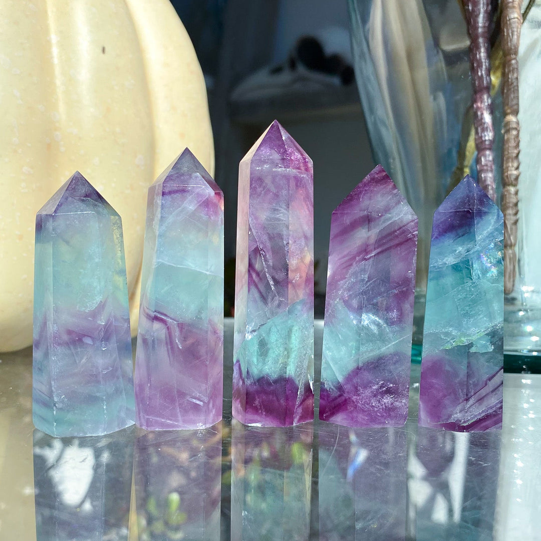 Rainbow Fluorite Tower 2.5 - 3" - Choose Your Piece