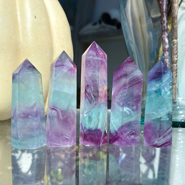 Rainbow Fluorite Tower 2.5 - 3" - Choose Your Piece