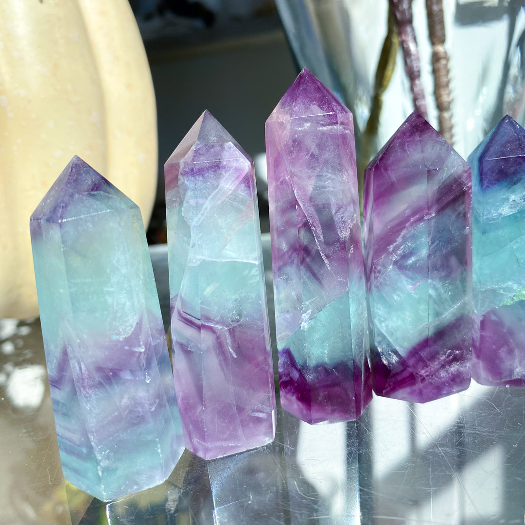 Rainbow Fluorite Tower 2.5 - 3" - Choose Your Piece