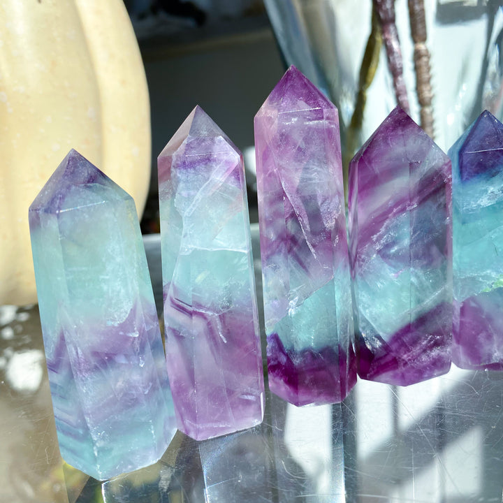 Rainbow Fluorite Tower 2.5 - 3" - Choose Your Piece