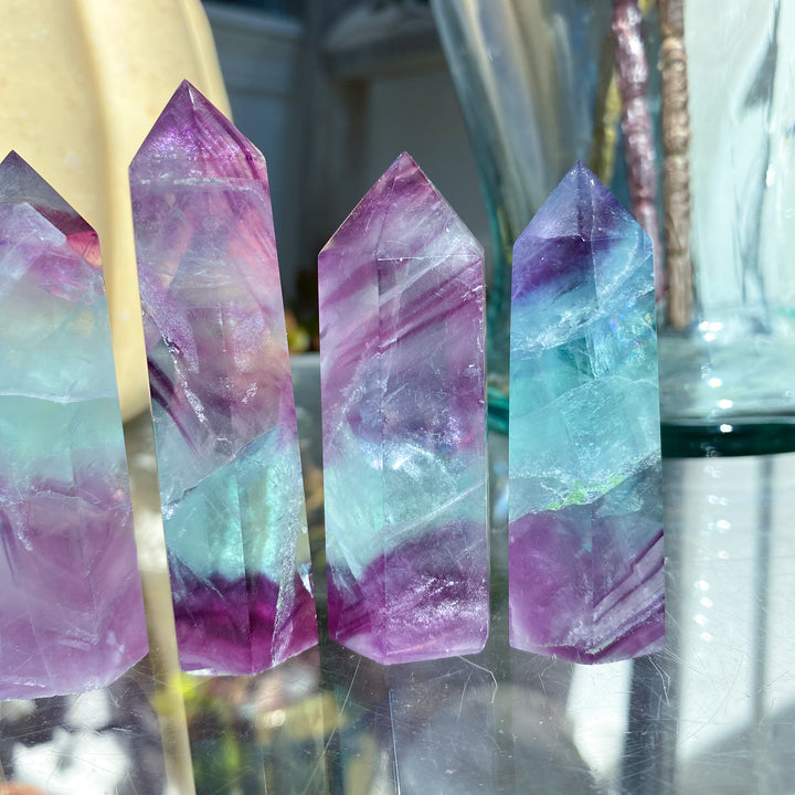 Rainbow Fluorite Tower 2.5 - 3" - Choose Your Piece