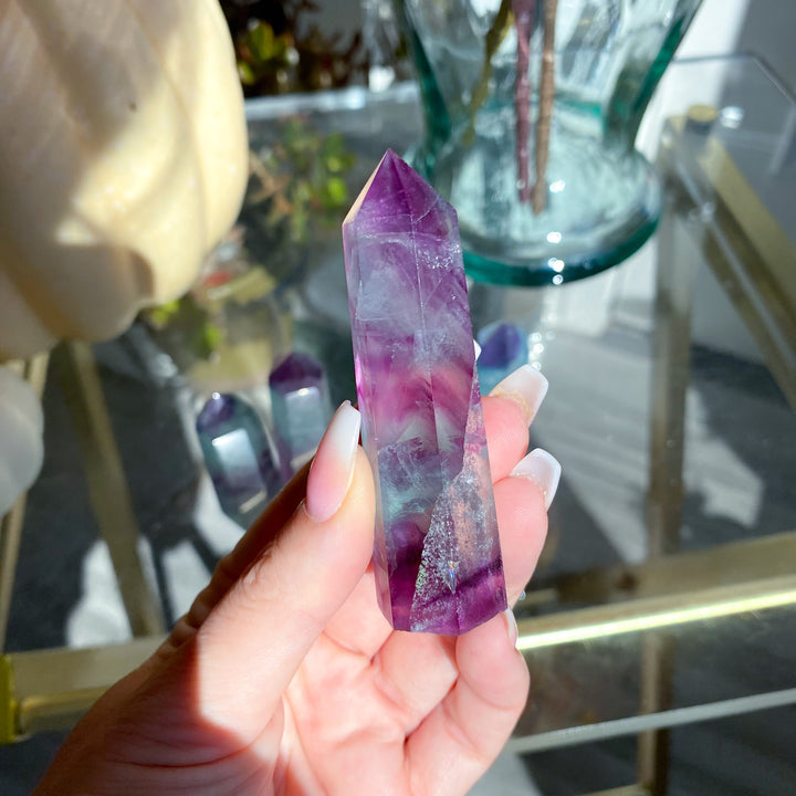 Rainbow Fluorite Tower 2.5 - 3" - Choose Your Piece