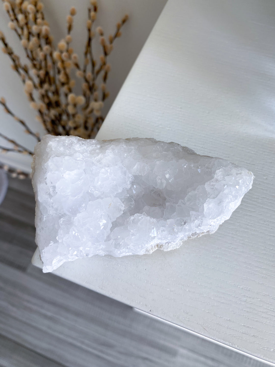White Calcite Geode Piece #3