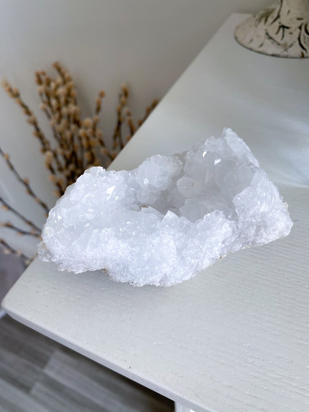 White Calcite Geode Piece #3