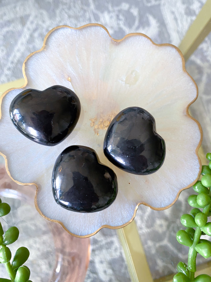 Shungite Small Puffy Heart 1"