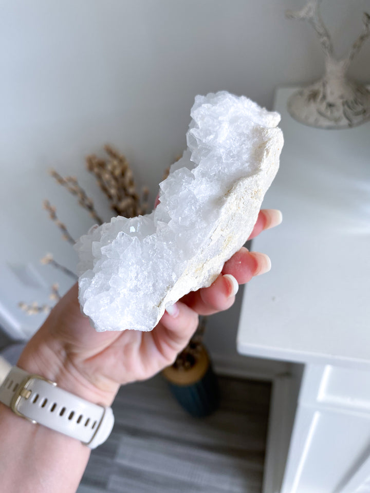 White Calcite Geode Piece #3