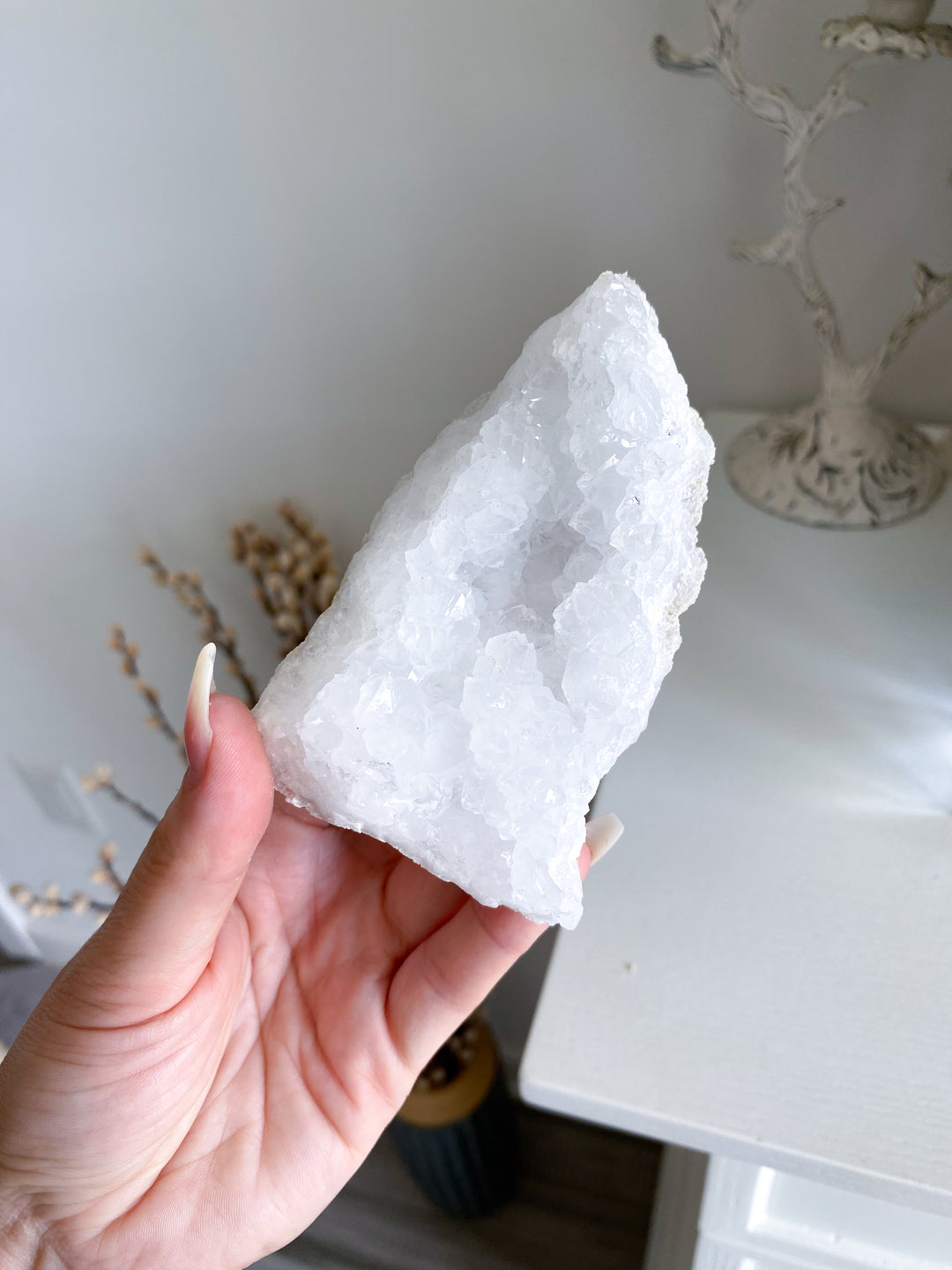 White Calcite Geode Piece #3