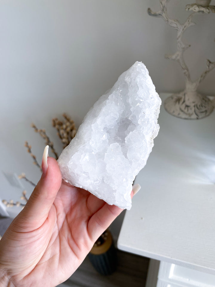 White Calcite Geode Piece #3