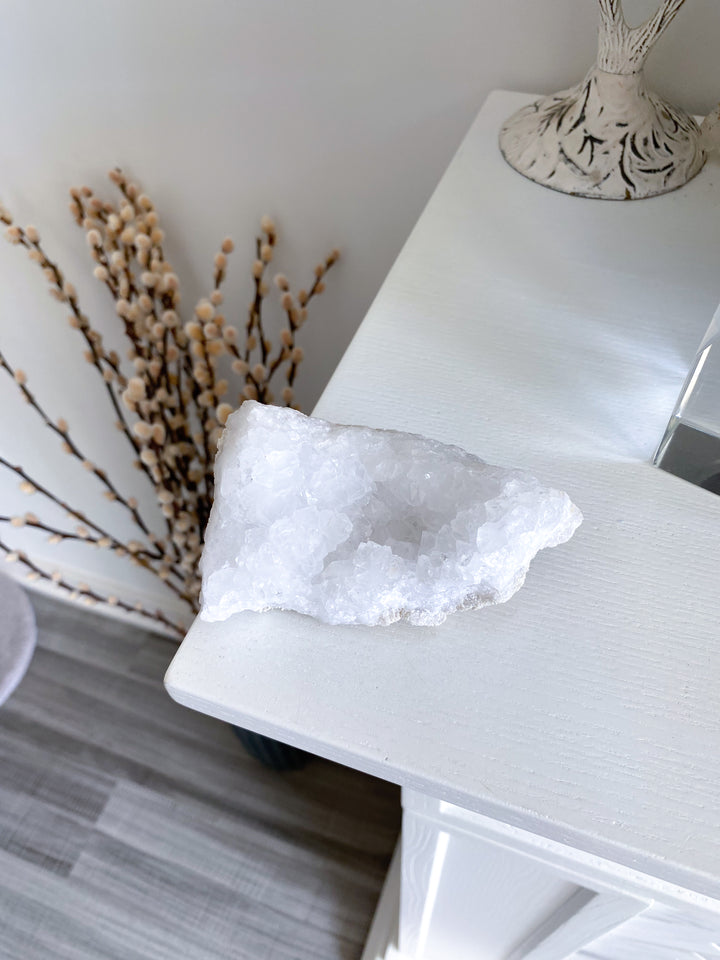 White Calcite Geode Piece #3
