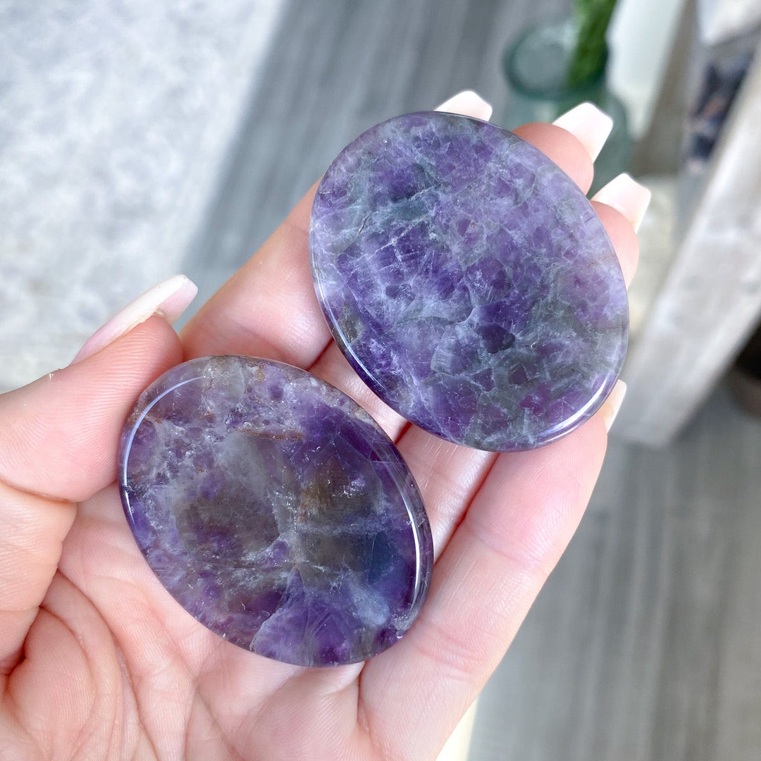 Jumbo Chevron, Dream Amethyst Worry Stone