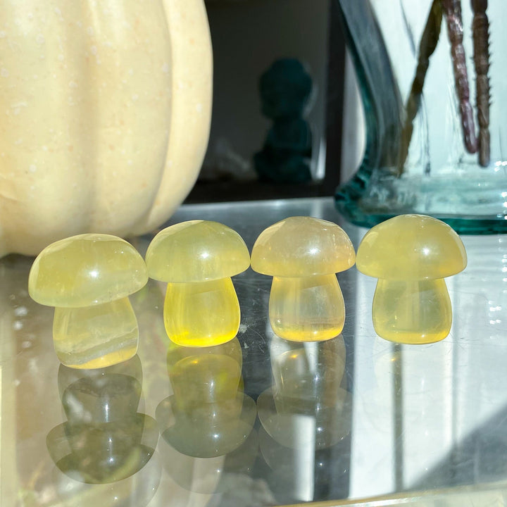 Chunky Small Yellow Fluorite Mushroom