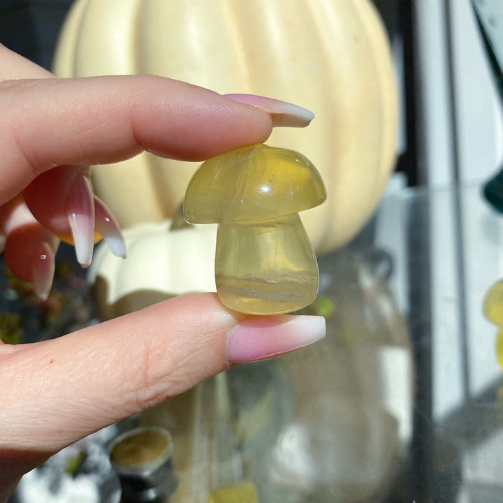 Chunky Small Yellow Fluorite Mushroom