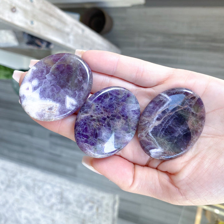 Jumbo Chevron, Dream Amethyst Worry Stone