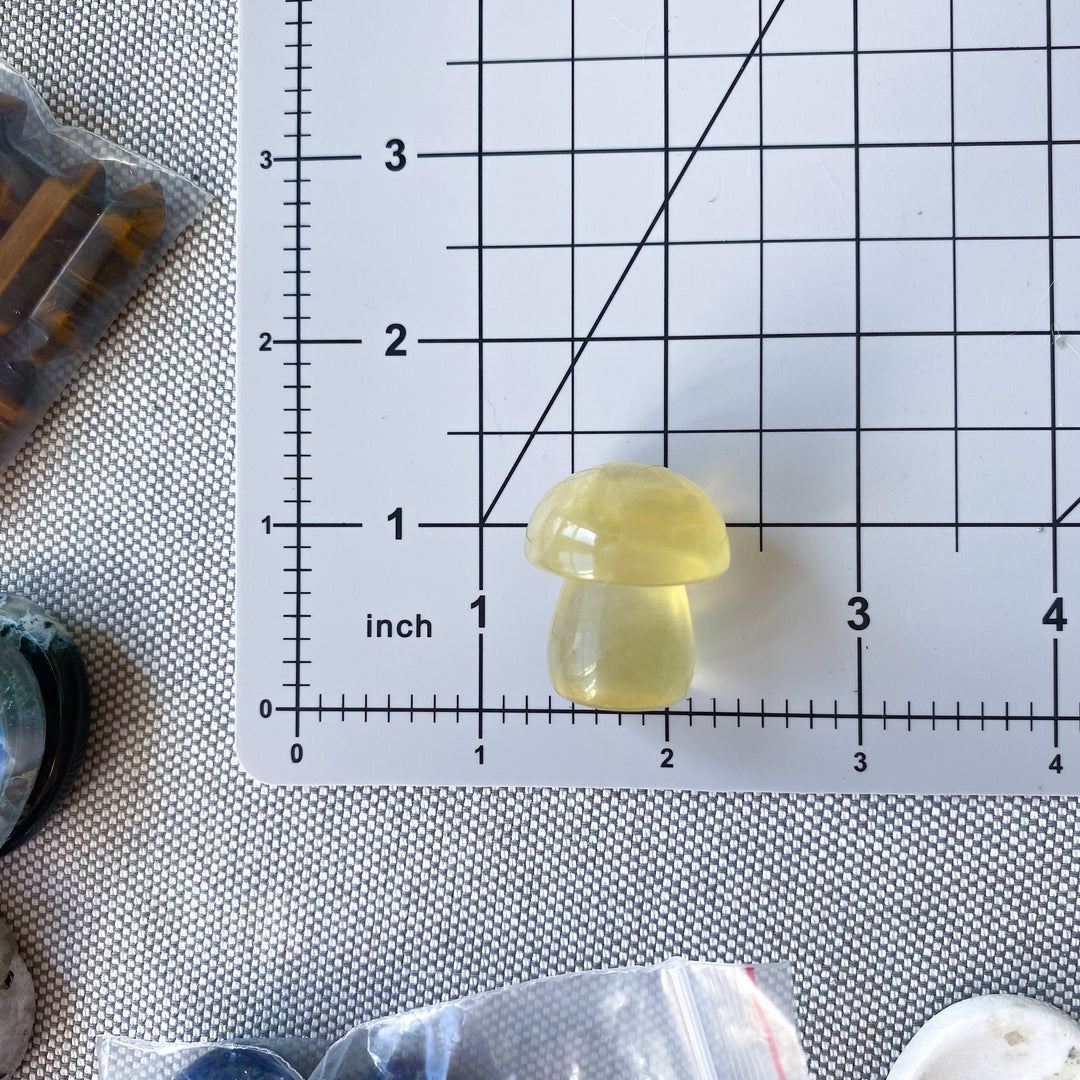 Chunky Small Yellow Fluorite Mushroom
