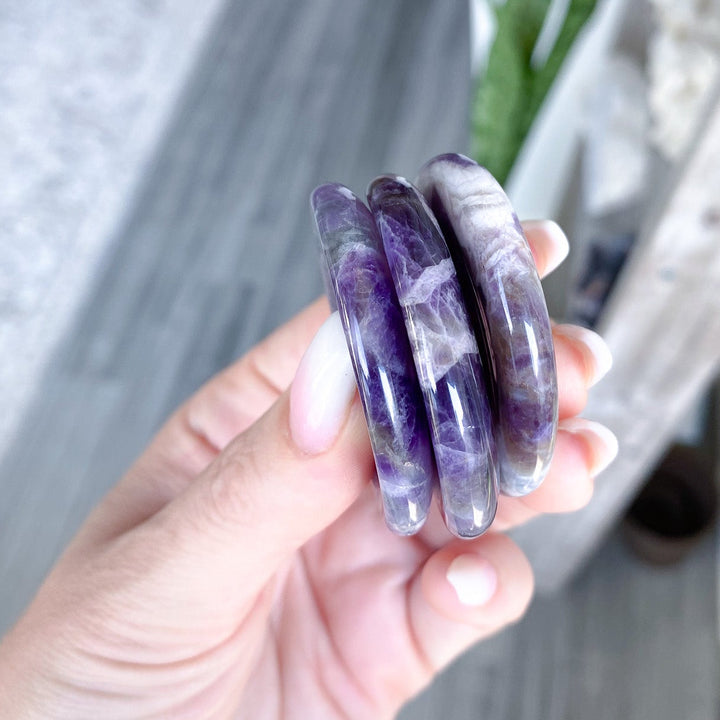 Jumbo Chevron, Dream Amethyst Worry Stone