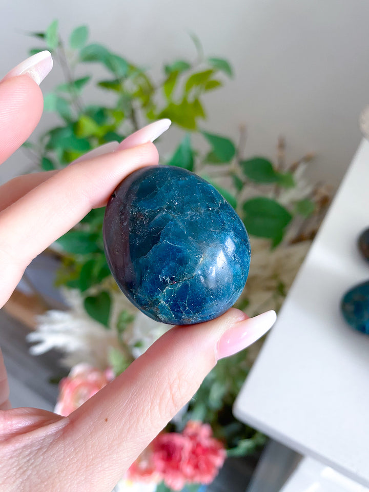 Blue Apatite Small Pebble Palm