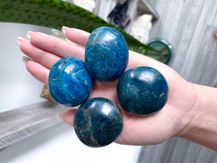 Blue Apatite Small Pebble Palm