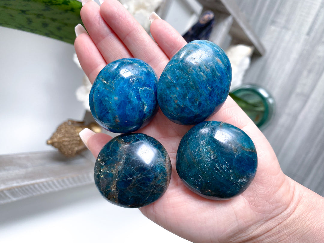 Blue Apatite Small Pebble Palm