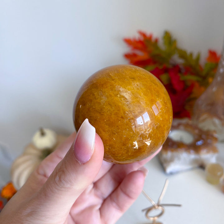 Saturated Golden Healer Quartz 2" Sphere on Stand 