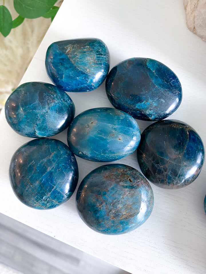 Blue Apatite Small Pebble Palm