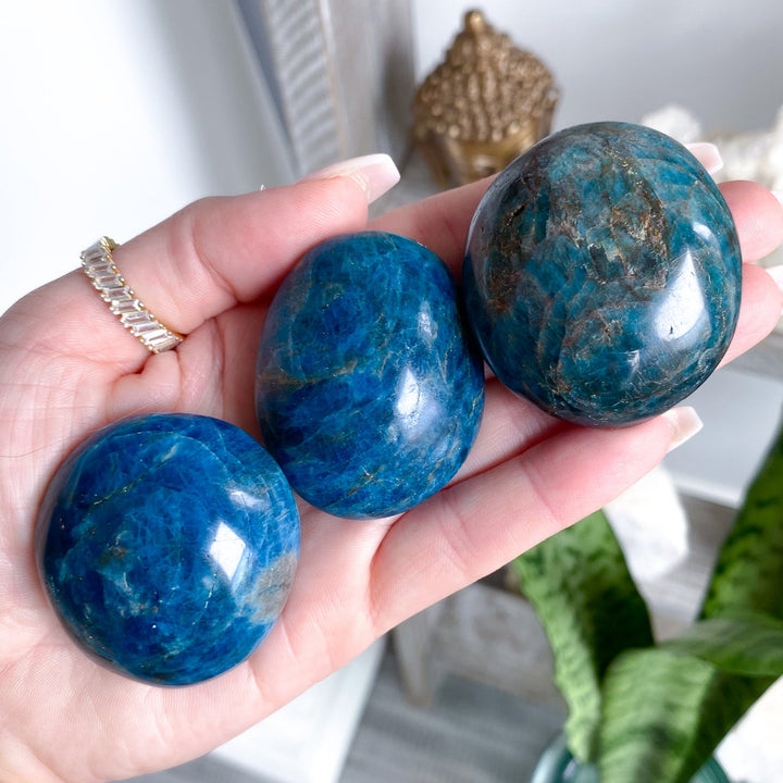 Blue Apatite Small Pebble Palm