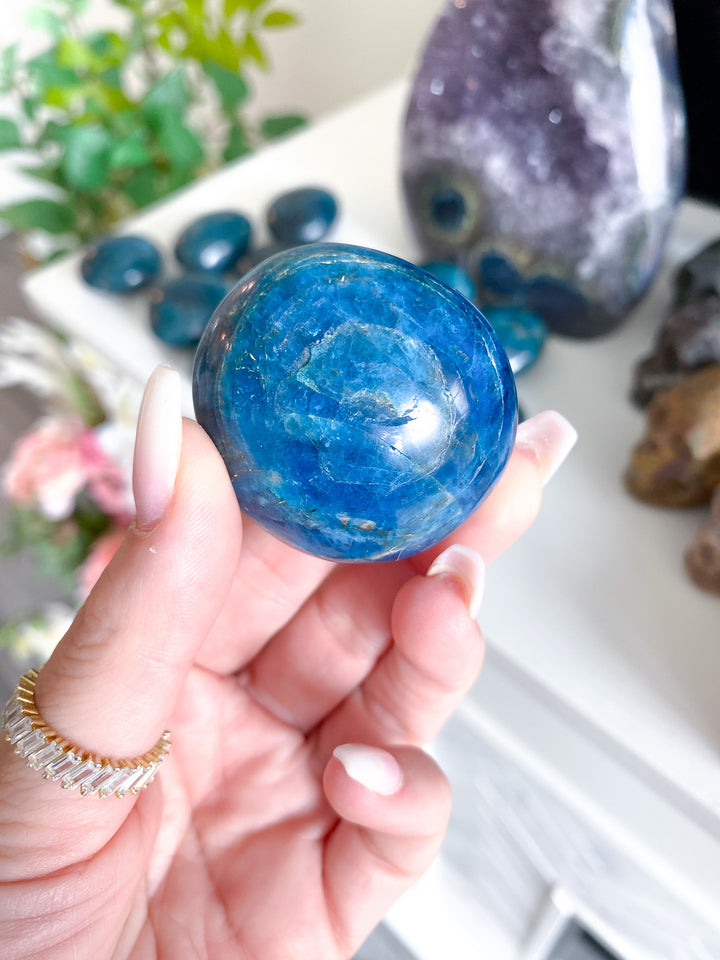 Blue Apatite Small Pebble Palm