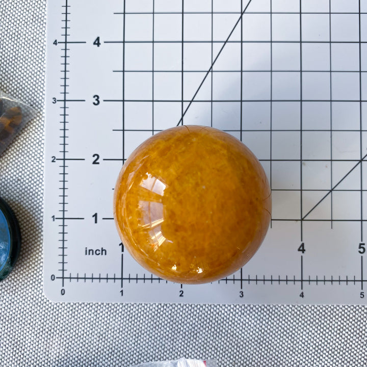 Saturated Golden Healer Quartz 2" Sphere on Stand 