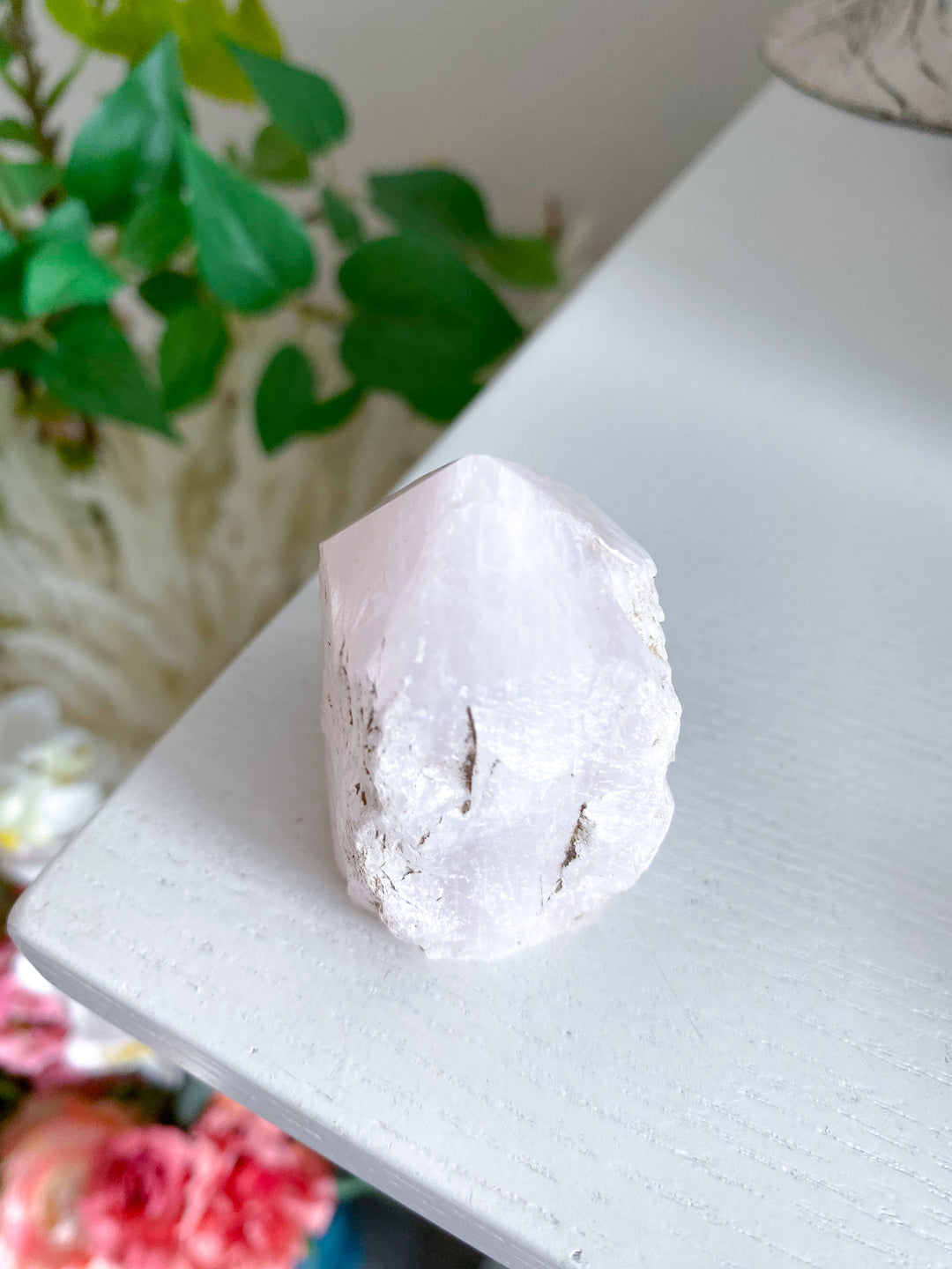 Small Pale Rose Quartz Top Polish 