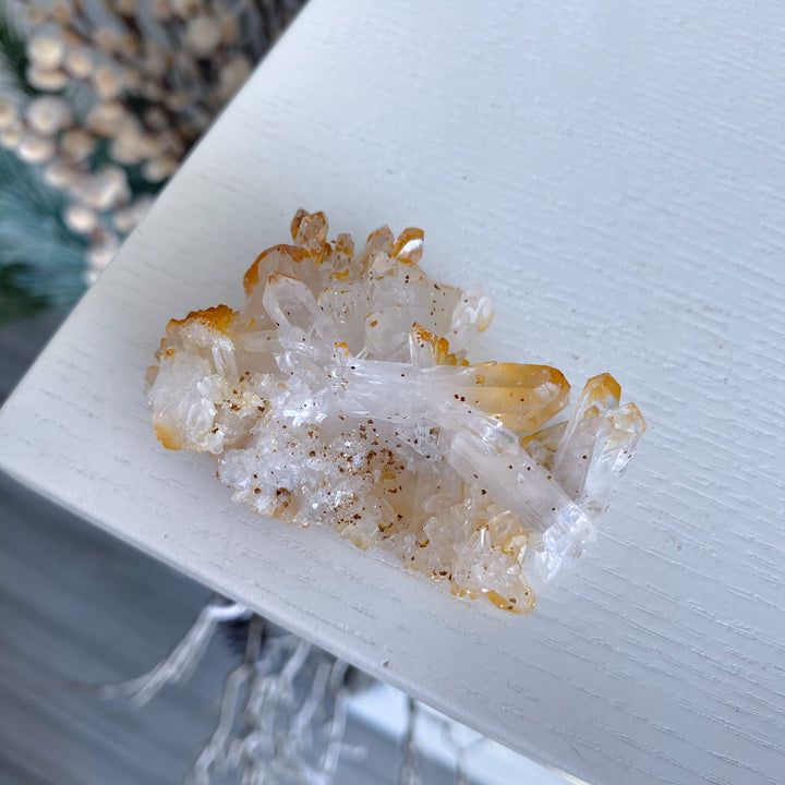 Small Iron Coated Quartz with Siderite Cluster #4