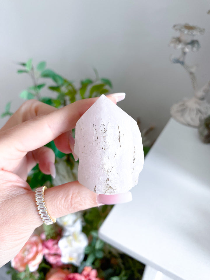 Small Pale Rose Quartz Top Polish 