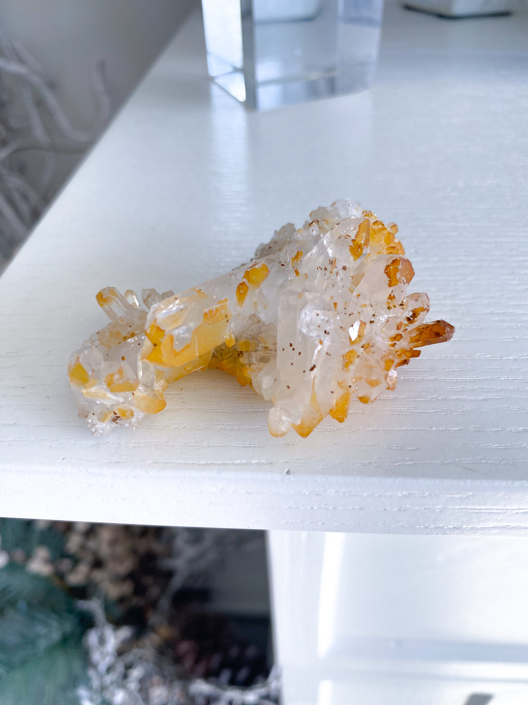 Small Iron Coated Quartz with Siderite Cluster #4