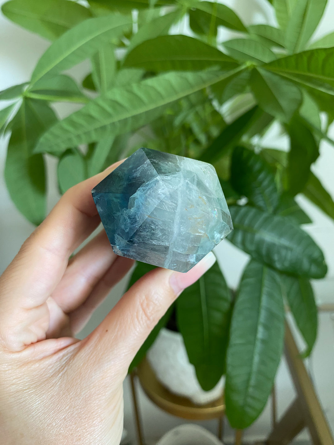 Blue-Green Fluorite Point #24