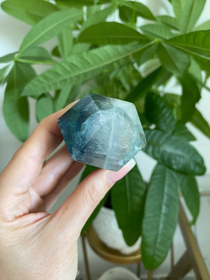 Blue-Green Fluorite Point #24