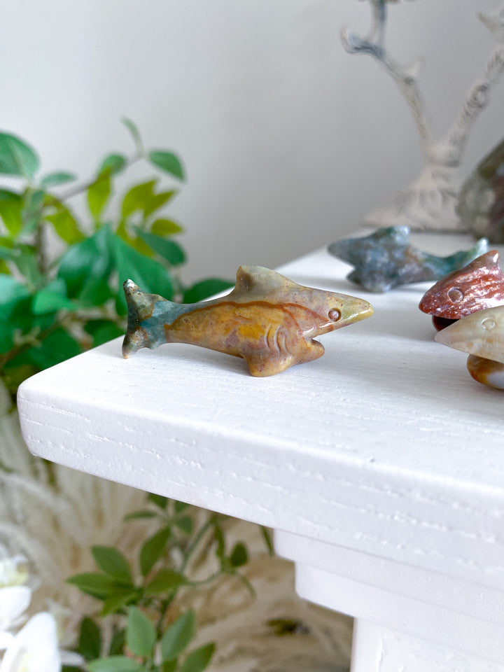 Small Ocean Jasper Shark Carving