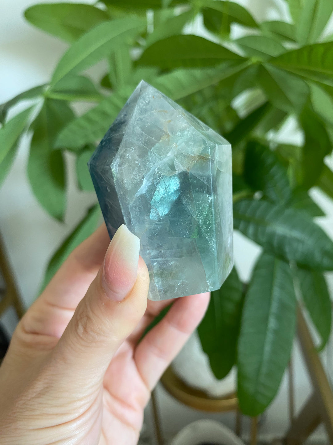 Blue-Green Fluorite Point #24