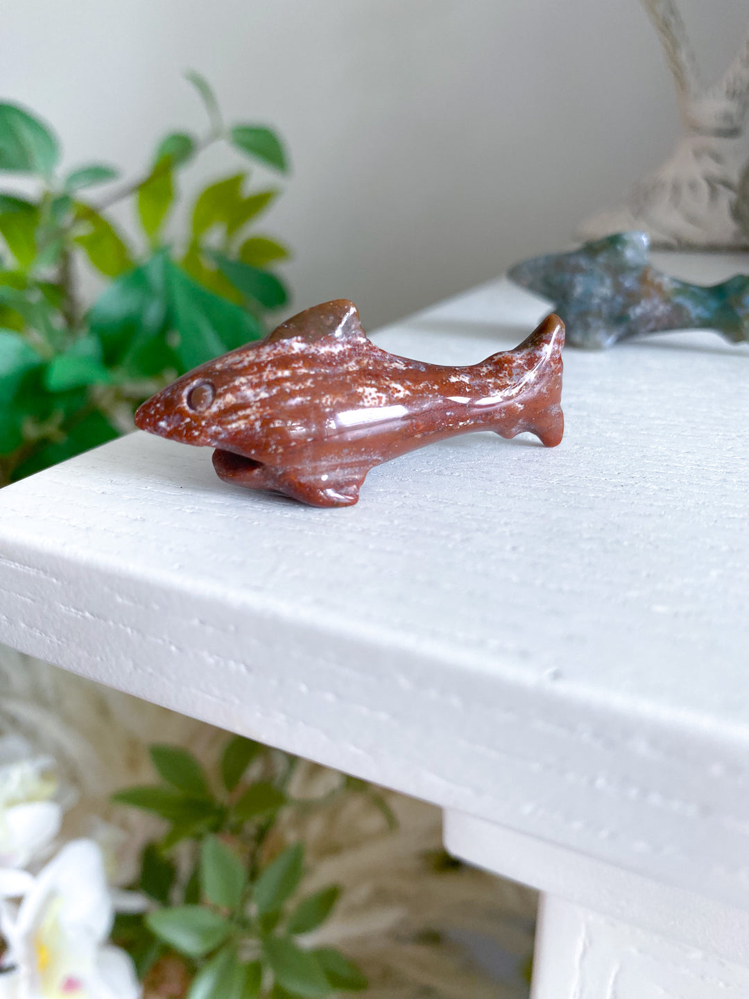 Small Ocean Jasper Shark Carving