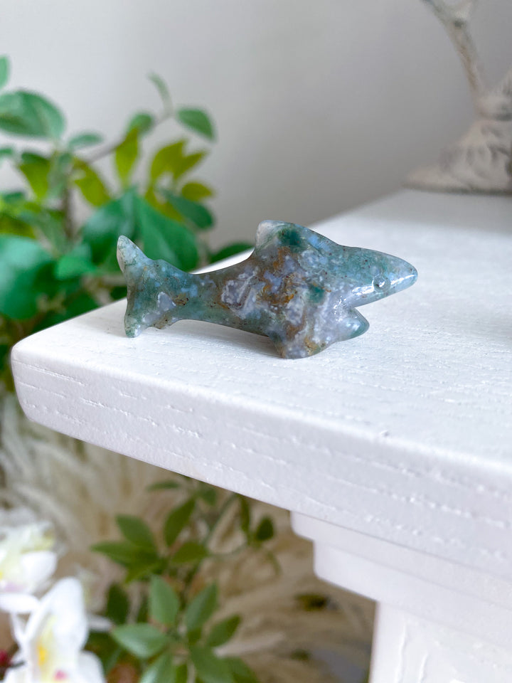 Small Ocean Jasper Shark Carving
