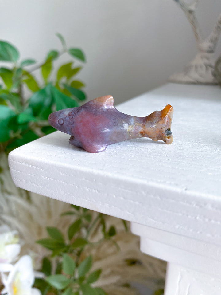 Small Ocean Jasper Shark Carving
