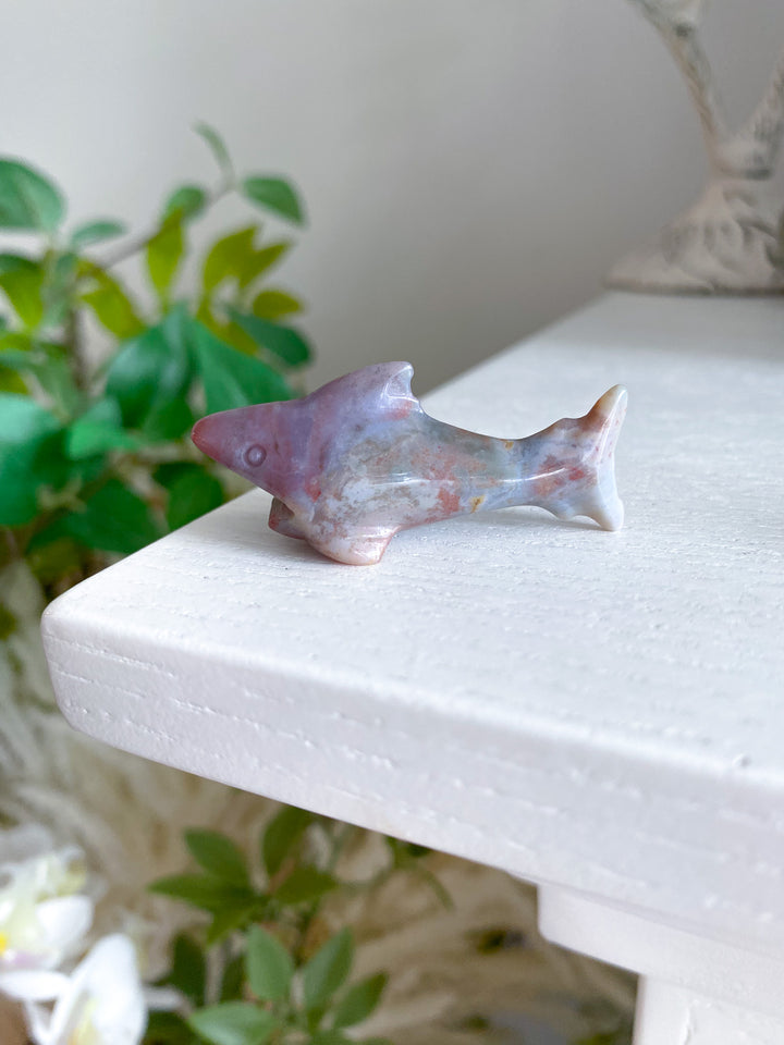 Small Ocean Jasper Shark Carving