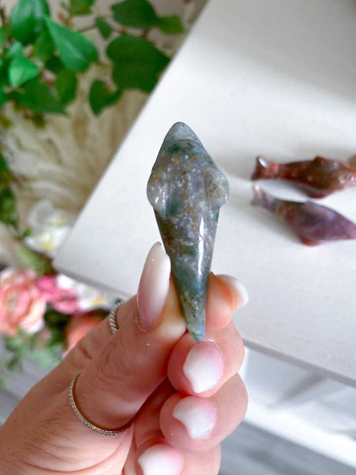 Small Ocean Jasper Shark Carving