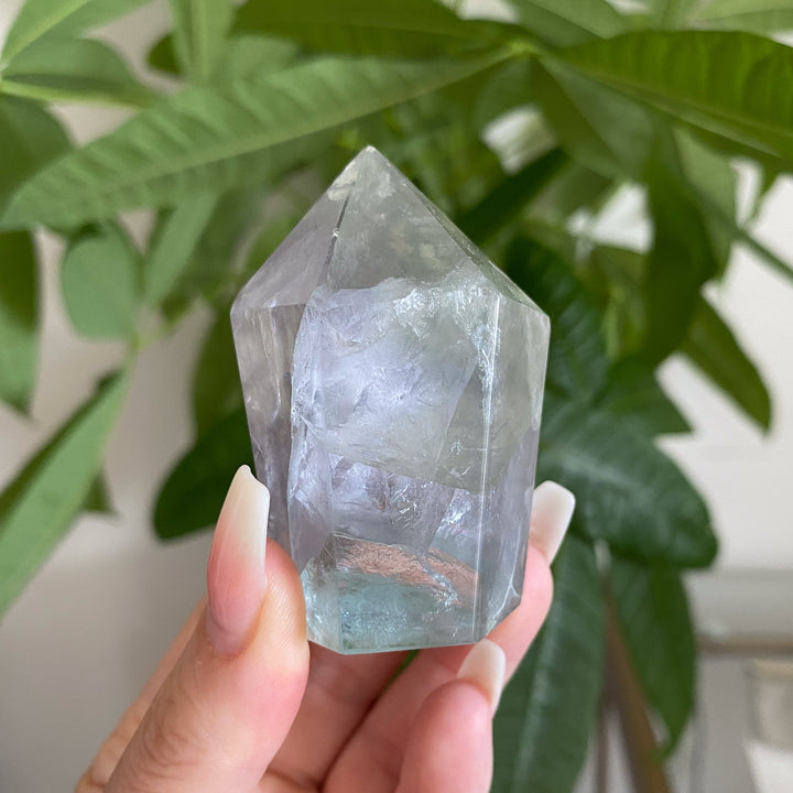 Dimensional Pale Rainbow Fluorite Point #3